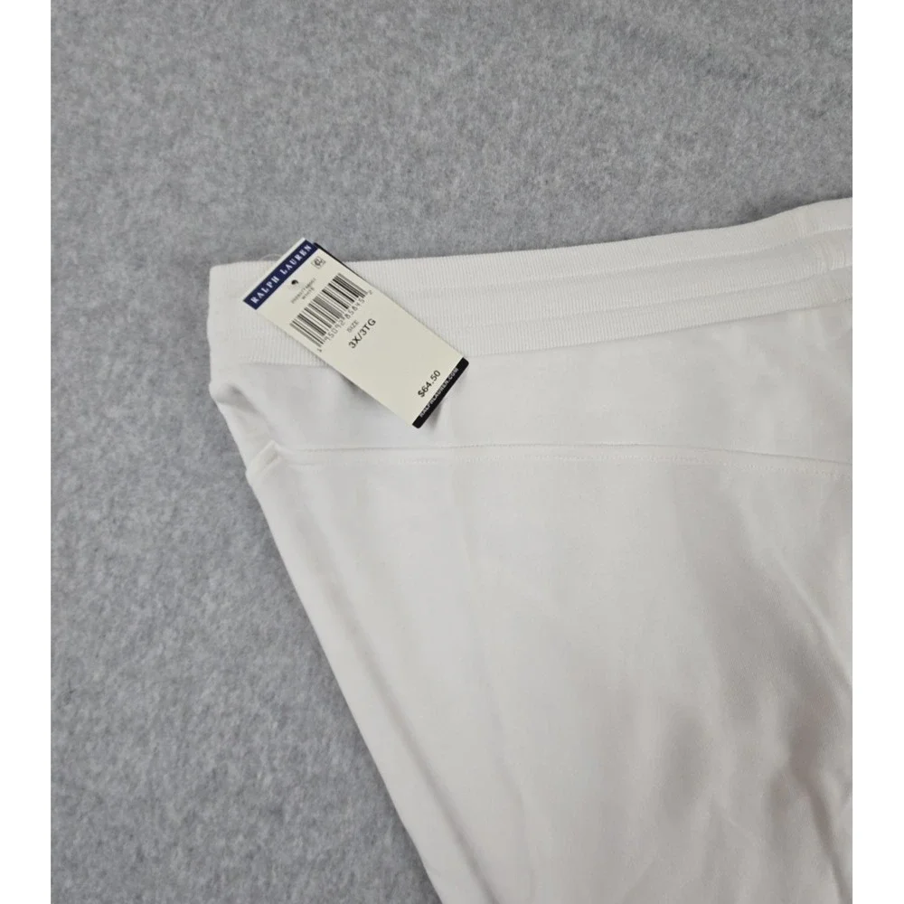 Polo Ralph Lauren Women Size 3X Fleece‎ Shorts White Stretch Summer NWT